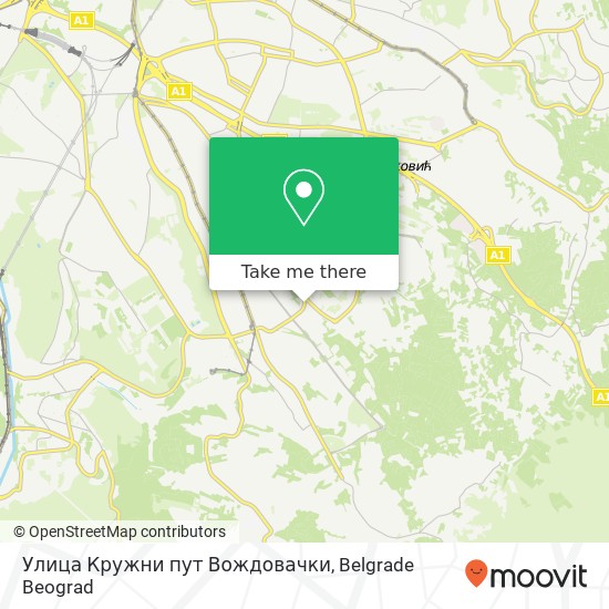 Улица Кружни пут Вождовачки map