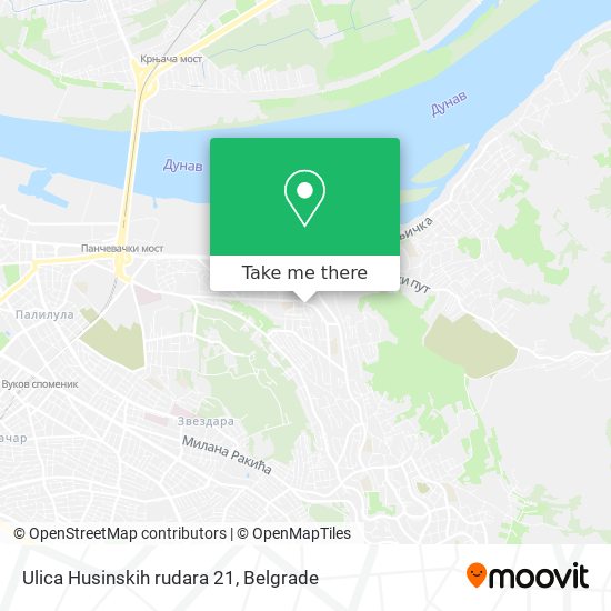 Ulica Husinskih rudara 21 map