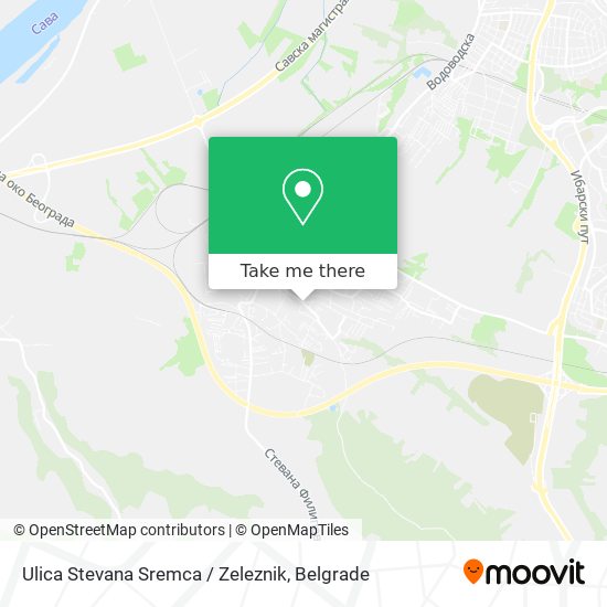 Ulica Stevana Sremca / Zeleznik map