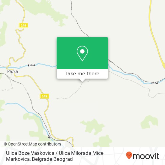 Ulica Boze Vaskovica / Ulica Milorada Mice Markovica map