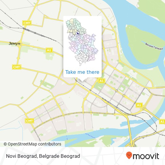 Novi Beograd map