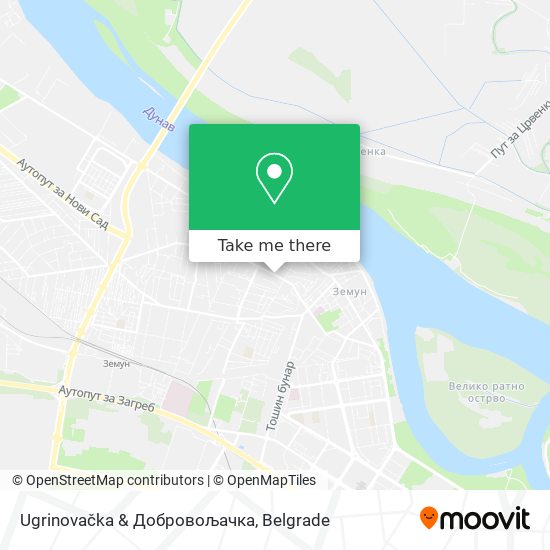 Ugrinovačka & Добровољачка map