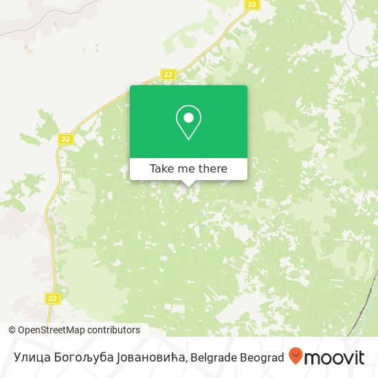 Улица Богољуба Јовановића map