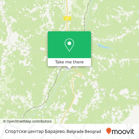 Спортски центар Барајево map