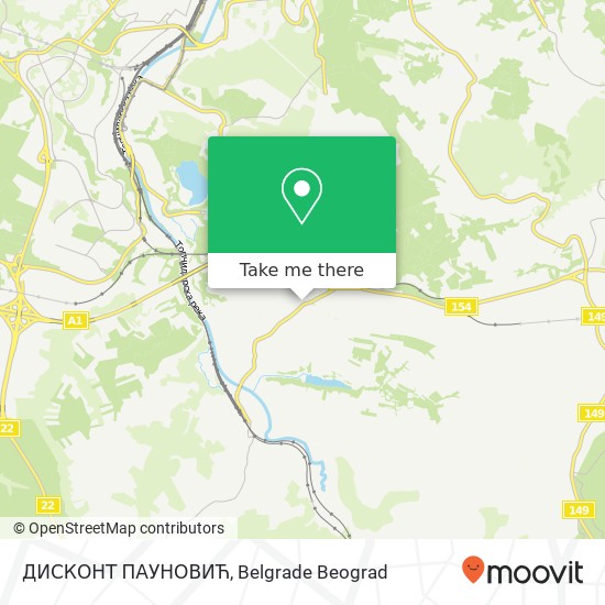 ДИСКОНТ ПАУНОВИЋ map