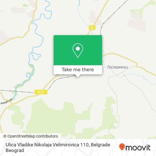 Ulica Vladike Nikolaja Velimirovica 110 map