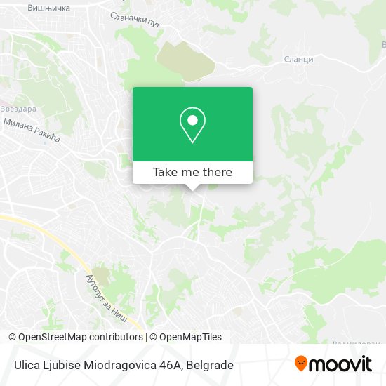 Ulica Ljubise Miodragovica 46A map