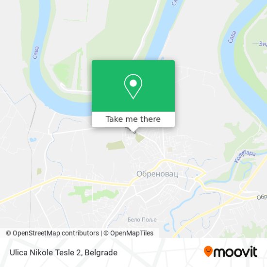 Ulica Nikole Tesle 2 map