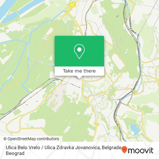 Ulica Belo Vrelo / Ulica Zdravka Jovanovica map