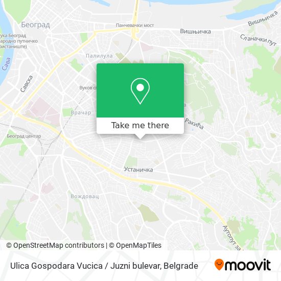 Ulica Gospodara Vucica / Juzni bulevar map