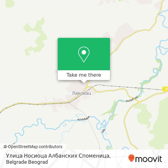 Улица Носиоца Албанских Споменица map