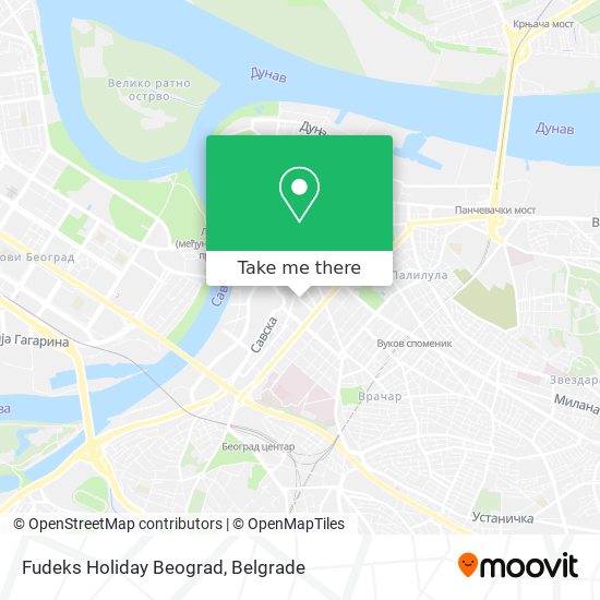 Fudeks Holiday Beograd map