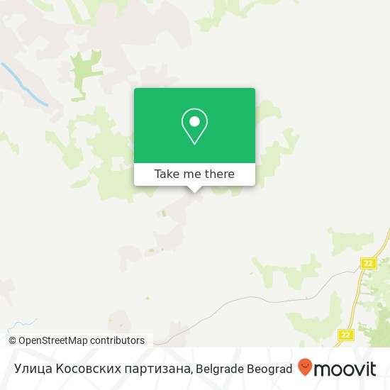 Улица Косовских партизана map