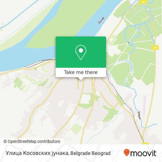 Улица Косовских јунака map