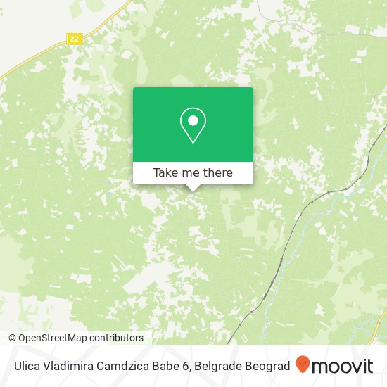 Ulica Vladimira Camdzica Babe 6 map