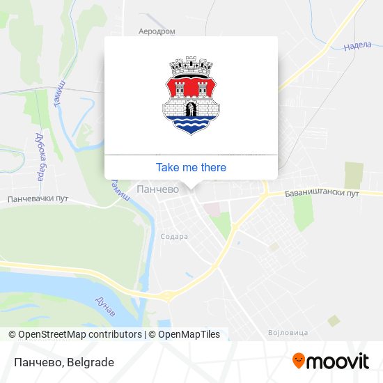 Панчево map