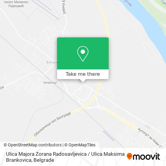 Ulica Majora Zorana Radosavljevica / Ulica Maksima Brankovica map