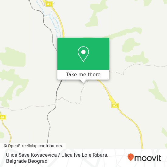 Ulica Save Kovacevica / Ulica Ive Lole Ribara map