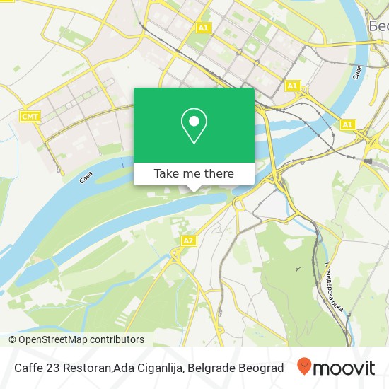 Caffe 23 Restoran,Ada Ciganlija map