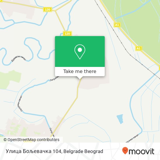 Улица Бољевачка 104 map