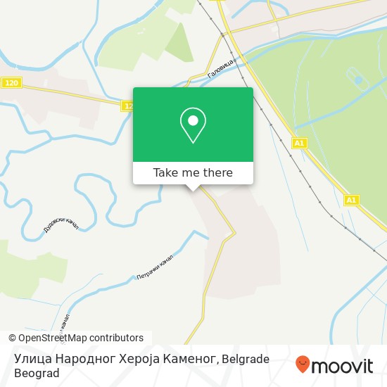 Улица Народног Хероја Каменог map