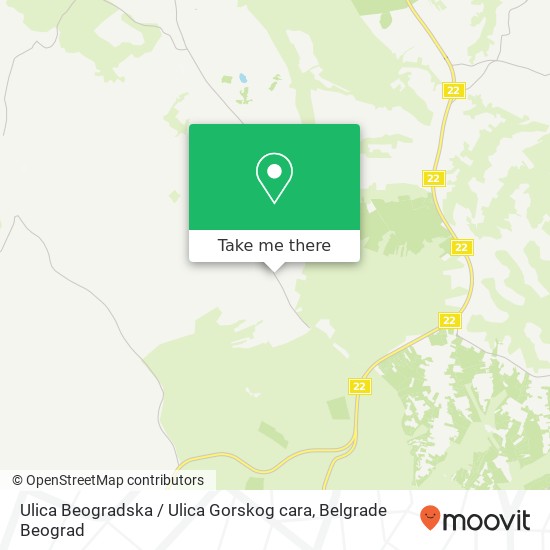 Ulica Beogradska / Ulica Gorskog cara map