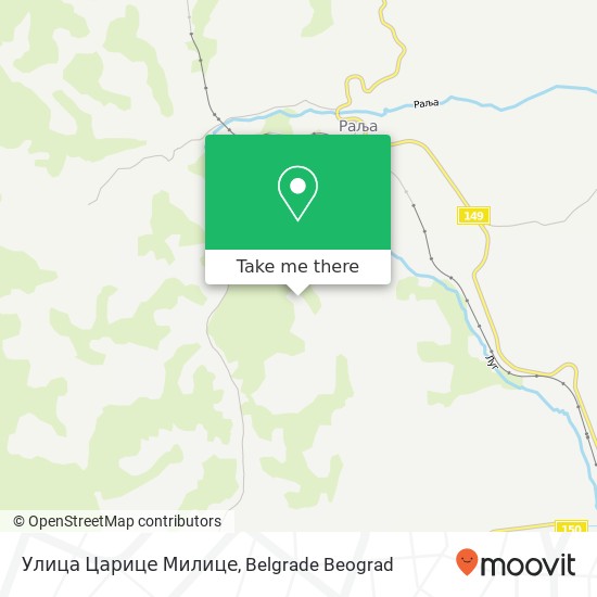 Улица Царице Милице map