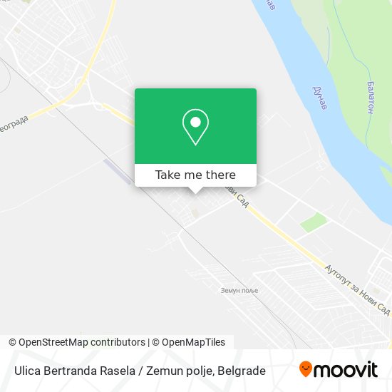 Ulica Bertranda Rasela / Zemun polje map