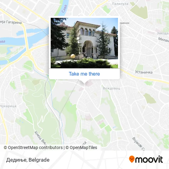 Дедиње map