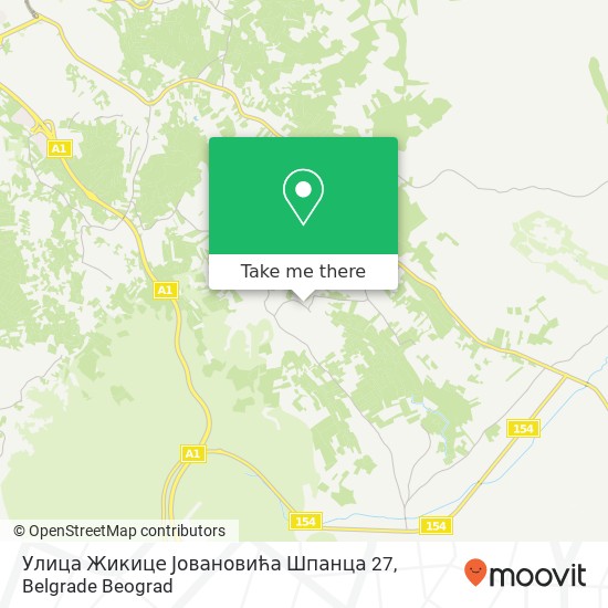 Улица Жикице Јовановића Шпанца 27 map