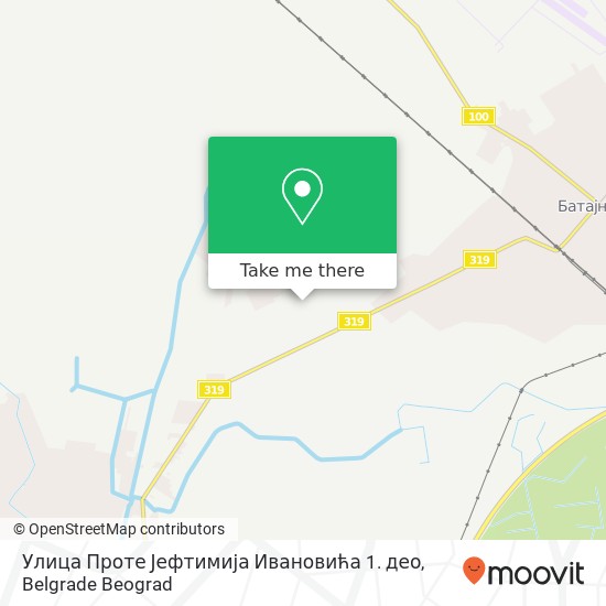 Улица Проте Јефтимија Ивановића 1. део map