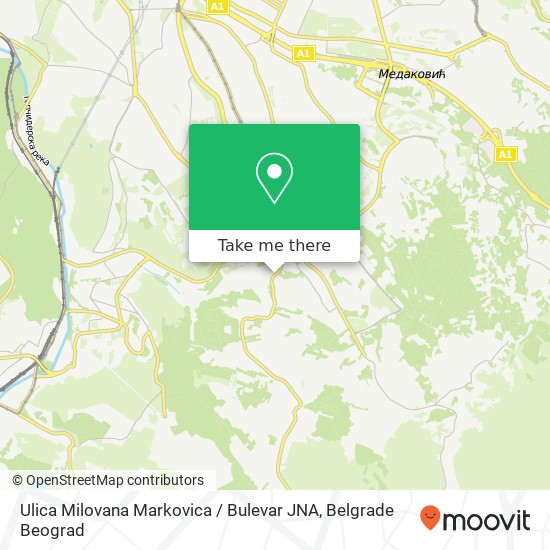 Ulica Milovana Markovica / Bulevar JNA map