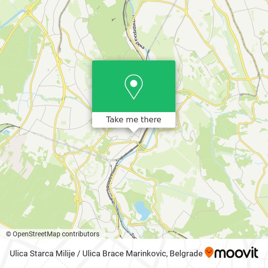 Ulica Starca Milije / Ulica Brace Marinkovic map