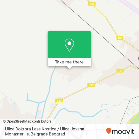 Ulica Doktora Laze Kostica / Ulica Jovana Monasterlije map