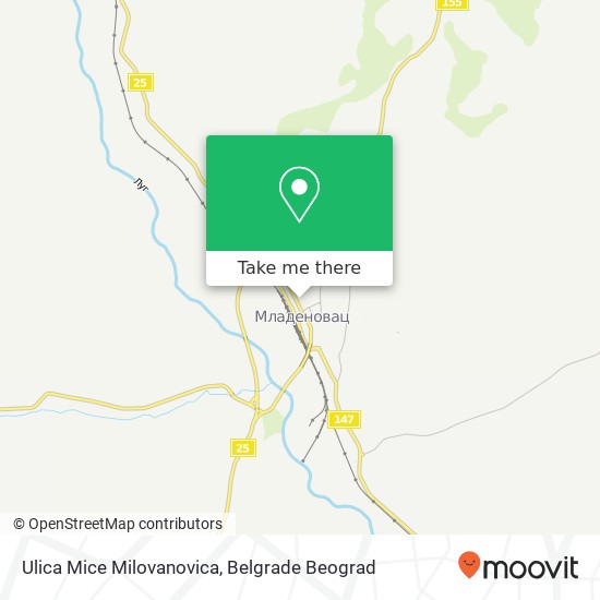 Ulica Mice Milovanovica map