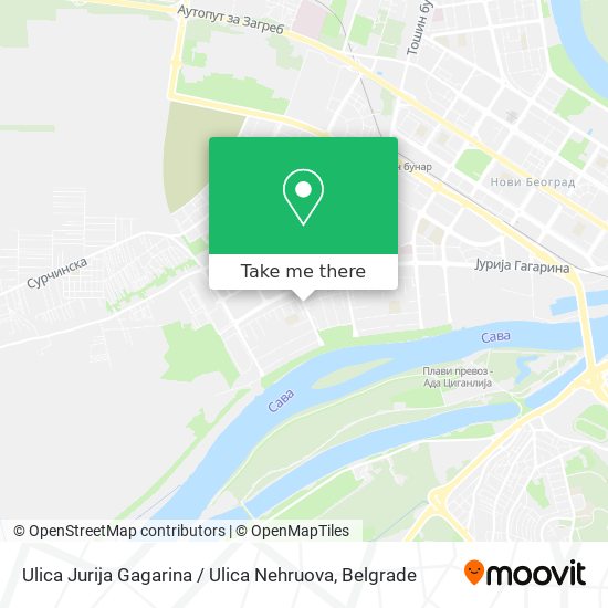 Ulica Jurija Gagarina / Ulica Nehruova map