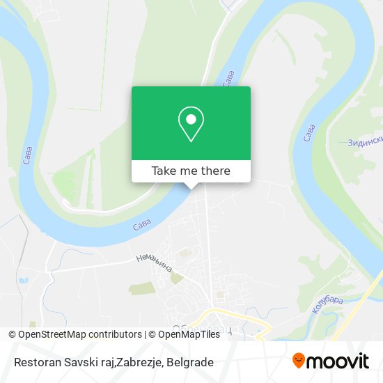 Restoran Savski raj,Zabrezje map