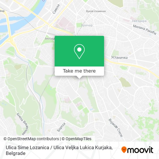 Ulica Sime Lozanica / Ulica Veljka Lukica Kurjaka map