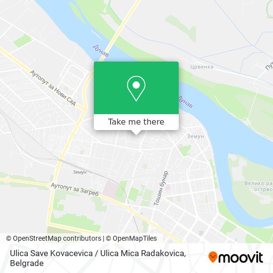 Ulica Save Kovacevica / Ulica Mica Radakovica map