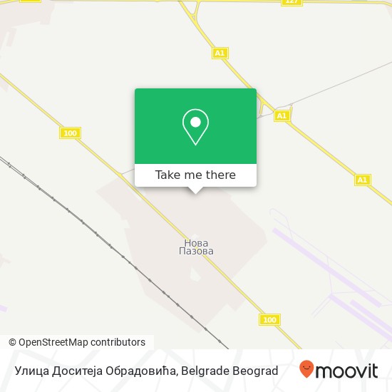 Улица Доситеја Обрадовића map