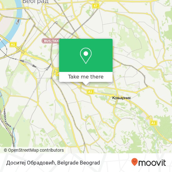 Доситеј Обрадовић map