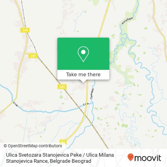 Ulica Svetozara Stanojevica Peke / Ulica Milana Stanojevica Rance map