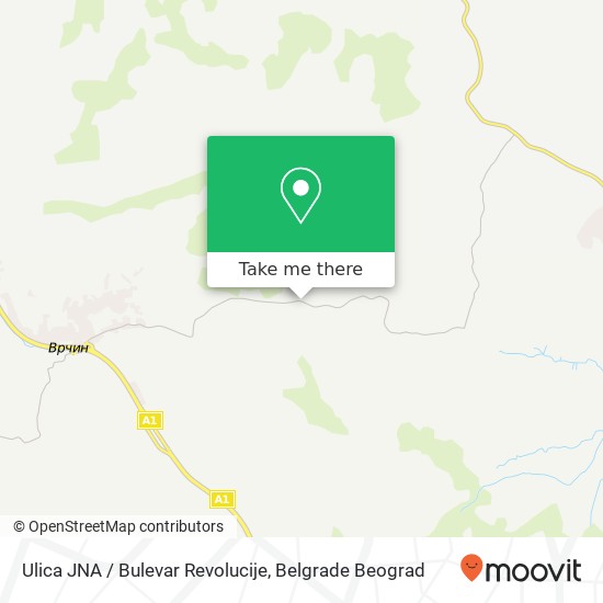 Ulica JNA / Bulevar Revolucije map