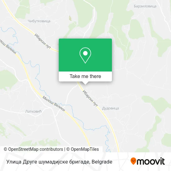 Улица Друге шумадијске бригаде map