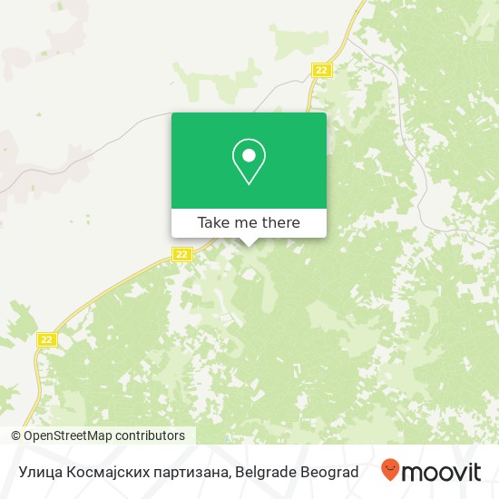 Улица Космајских партизана map