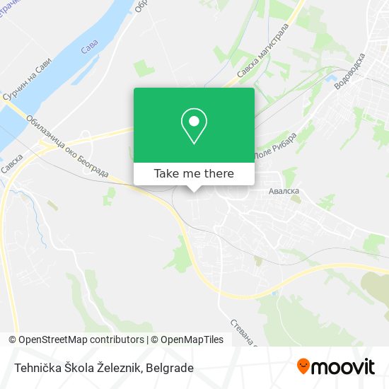 Tehnička Škola Železnik map