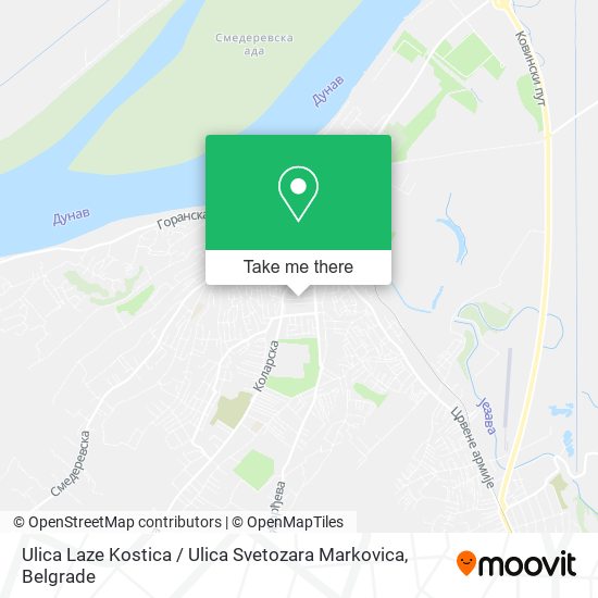 Ulica Laze Kostica / Ulica Svetozara Markovica map