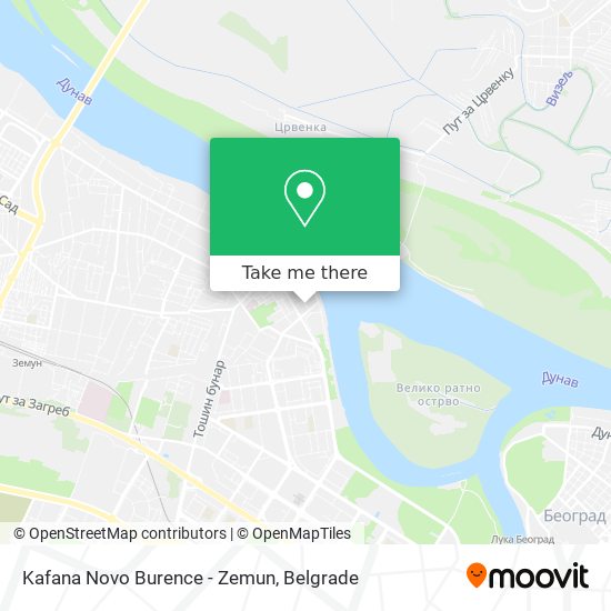 Kafana Novo Burence - Zemun map