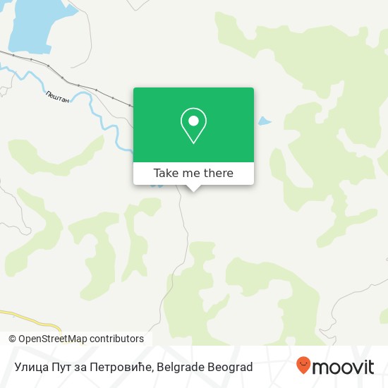 Улица Пут за Петровиће map