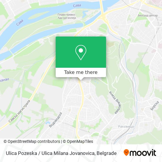 Ulica Pozeska / Ulica Milana Jovanovica map